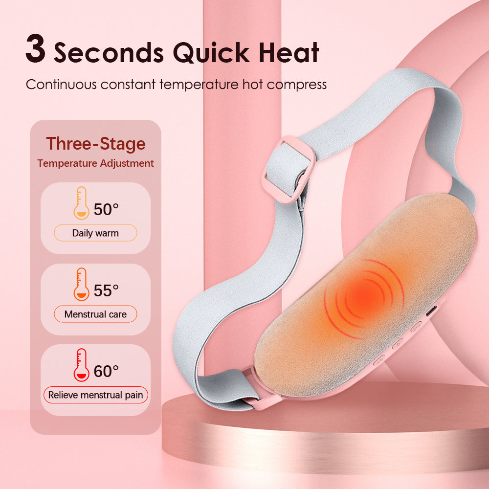 Electric Period Cramp Massager Vibrating Heating Belt SKU: WB-1063