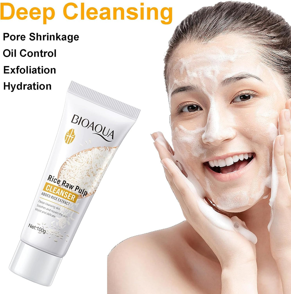 Rosarden Rice Raw Pulp Skin Care Set for Teenage Girls