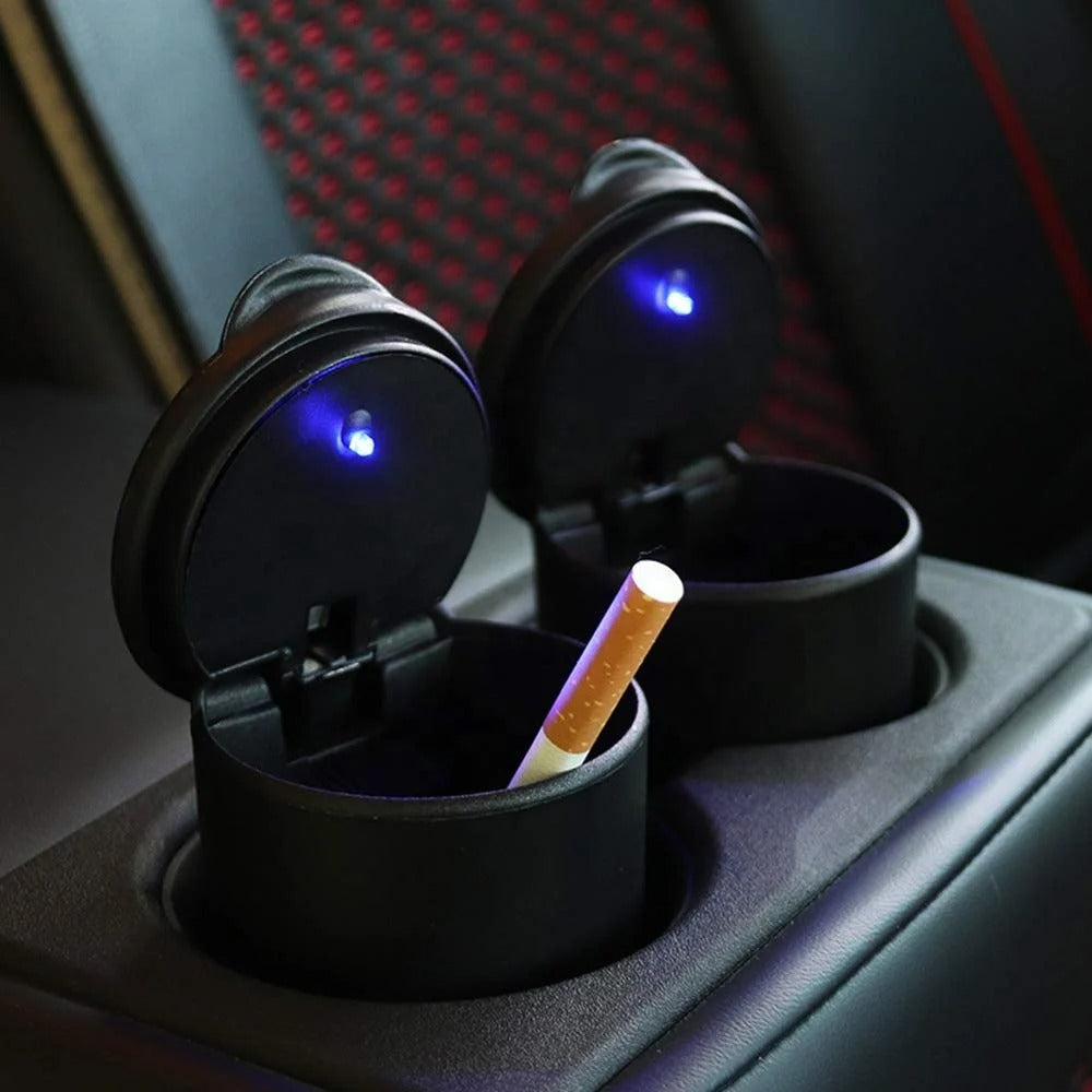 Fireproof Car Cigarette Ashtray with Light