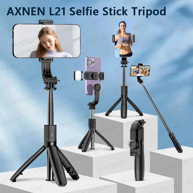 Aluminum Phone Tripod Stand with Remote Control 360 Rotation