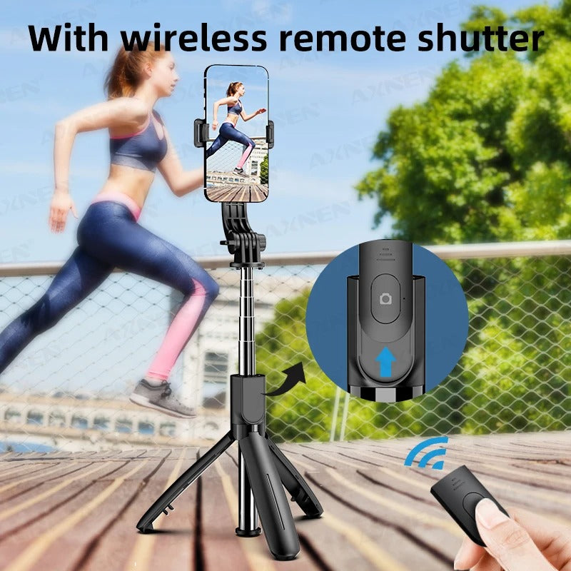 Aluminum Phone Tripod Stand with Remote Control 360 Rotation